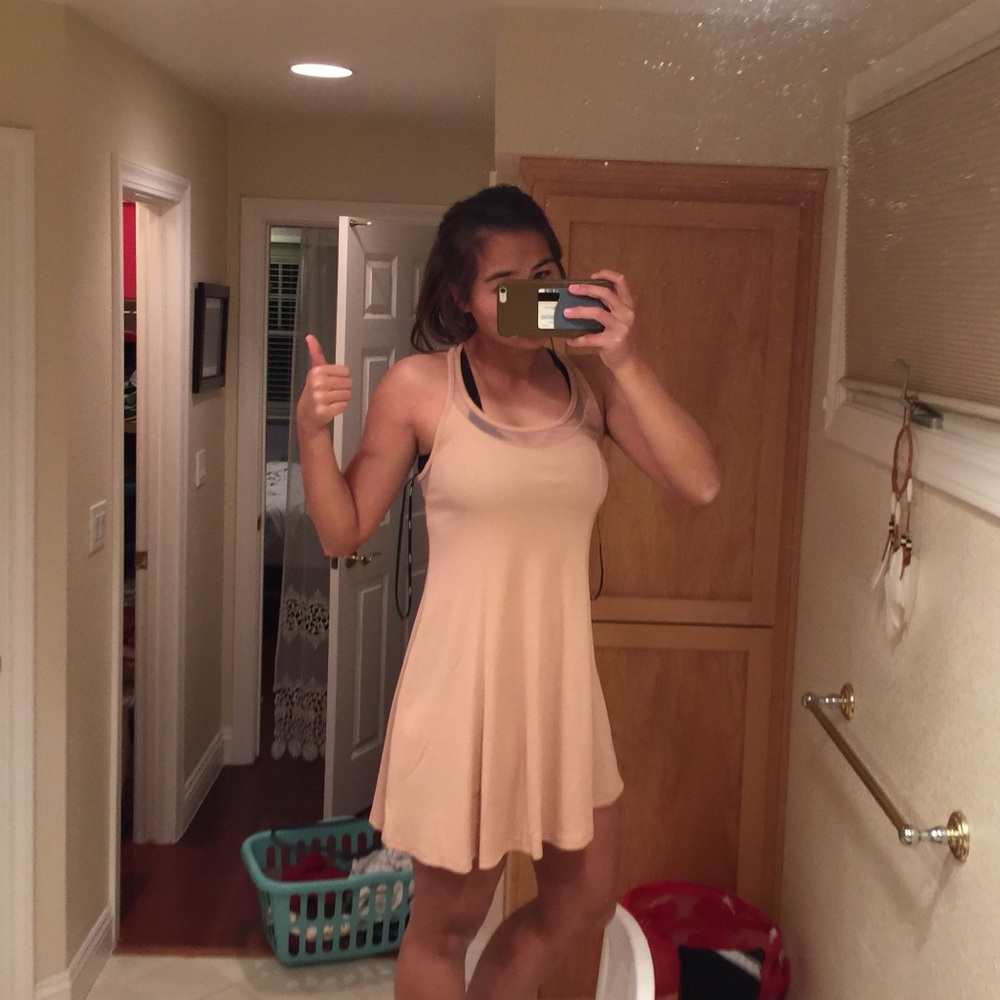 Pink mesh dress
